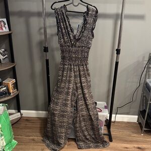 Max Studio Black and Brown Jumpsuit